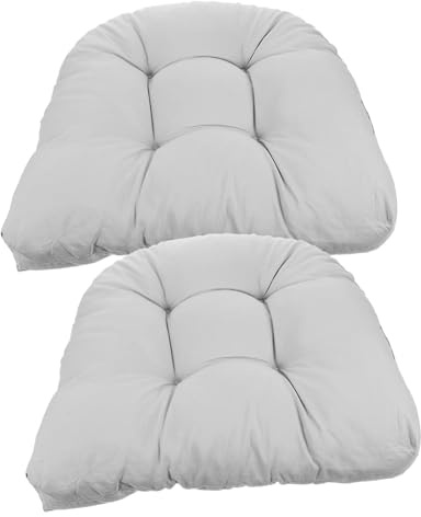 GAROZATION 2piezas Cojines para Sillas De Jardín Gris Almohadillas Suaves y Duraderas para Exteriores Antideslizantes para Patio Oficina y Hogar