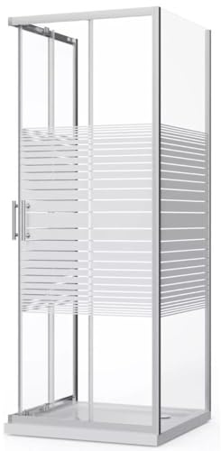 ZIK - Box Doccia 70x90x70 Angolare 3 Lati (Altezza 190) Cabina Doccia Completa in Vetro Temperato 6mm Reversibile, Box Doccia Completo con Porta Scorrevole, Tutti i Componenti Necessari sono Inclusi