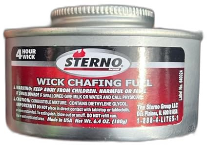 Chafing Fuel Cans – 4-Hour Burn Time, Non-Flammable, Smoke-Free & Odorless – Ideal for Catering, Parties & Events (Pack of 12)