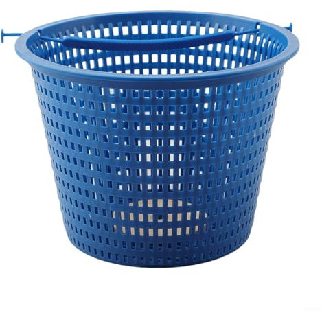Cestino per skimmer, di alta qualità, di ricambio, con fondo ponderato e bloccabile, per la pulizia delle piscine interrate e fuori terra (S blu)