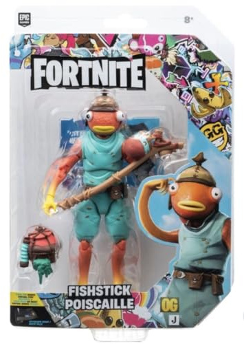 Fortnite Bâton de Poisson légendaire – Figurine articulée de 15,2 cm avec Outil de récolte, Bling arrière et Code pour Article virtuel Bonus