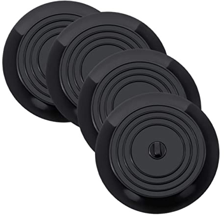 HOLIDYOYO Tapón De Drenaje Redondo De Silicona Negra para Bañera y Ducha, Cobertura Drenante Resistente, Juego De 4 Piezas, Uso En Baño y Cocina