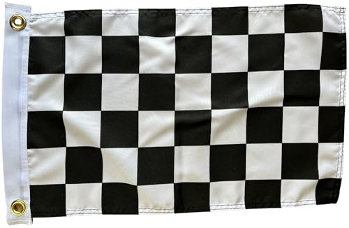 NWFlags Black & White Check Flag 17 x 11 75d Premium Polyester | Polyester 1.5x1 foot material flag with 2 Eyelets