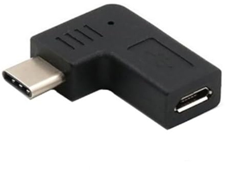 KAHDGSS Adaptador micro USB hembra a tipo C macho de 5 pines, adaptador de conversión portátil en ángulo recto, compatible con carga y transferencia de datos