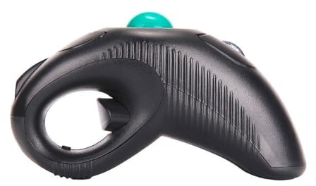 Alipis Souris à Commande par Pouce sans Fil pour Ordinateur Portable, Trackball, 2,4 Ghz, Port USB, 5 Touches, Plastique, Noir