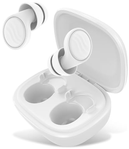 Tapones oidos ruido dormir, tapones oidos cancelacion de ruido Reutilizables con 7 pares de almohadillas de silicona, tapones para dormir para estudiar, concentrarse, viajar y asistir Blanco