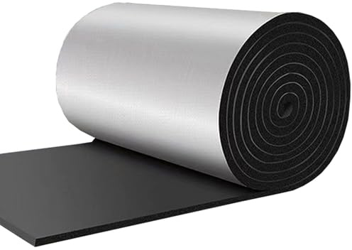 ocpcrn Radiator Insulation Foil Reflector 5mm Thick Self-Adhesive Aluminium Foil Insulation(1mx5m)