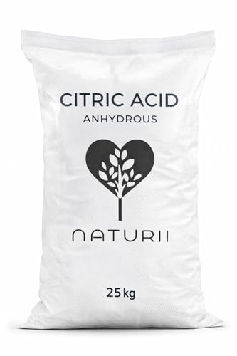 Acido Citrico Anidro E330 25 kg Purezza Alimentare Industria Bevande, Conserve Pulizia Professionale Naturale Ecologico Multiuso Pulizia Anticalcare, Brillantante, Disincrostante, Decalcificante