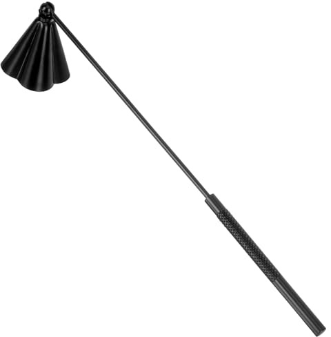 ASAKKURA Eleganter Kerzenlöscher aus Edelstahl Wiederverwendbar und Leicht zu Reinigen für Hochzeiten und Familienfeiern Stilvolles Schwarzes Design
