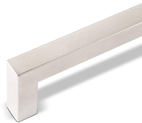 SOTECH 1 pezzo maniglia per mobili E3 in vero acciaio inox BA 800 mm (profilo 15 x 15 mm) maniglia a barra maniglia per ringhiera maniglia per cassetto