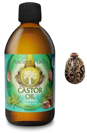CASTOR OIL - 500ML - Improves circulation GLASS BOTTLE