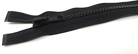 YKK nicht teilbarer Reißverschluss aus Kunststoff mit Zipper Schwarz 35 cm