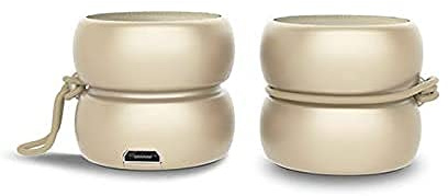 Xoopar Mini Enceinte Bluetooth Ultra Compact Yoyo Speaker - Haut Parleur Puissant de 3 Watts - Haut-Parleurs Nomade avec 4 Heures d'Autonomie -Format Enceinte Petite Taille 3 Cm (Or, Stéréo)