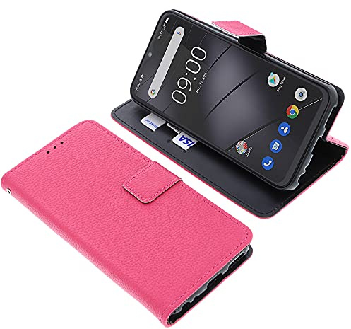 foto-kontor Tasche kompatibel mit Gigaset GS4 / GS4 Senior Book Style pink Schutz Hülle Buch
