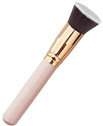 JeoPoom Pennello per Fondotinta con Punta Piatta per Lucidare, Miscelare e Sfumare il Trucco Sul Viso