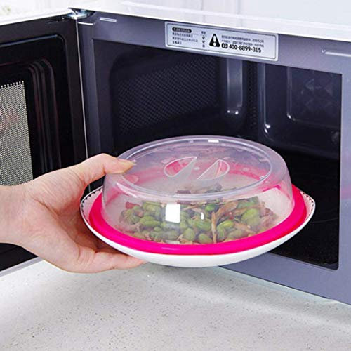 N-K Couvercle pour micro-ondes, couvercle anti-éclaboussures, couvercle pour micro-ondes pour aliments, couvercle de bol chauffant pour micro-ondes, rose économique et durable
