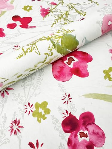 Mambo Design PVC Tischdecke Bloom Blumen bunt Wachstuch • Breite & Länge wählbar • abwaschbare Tischdecke Frühling, Größe:80 x 80 cm