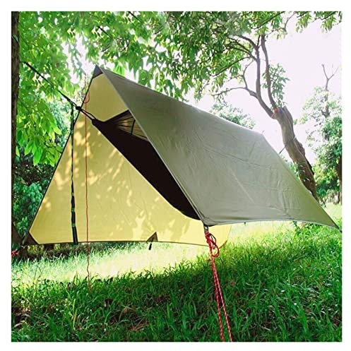 DUNAKE Hamacs Légers 3 en 1 à Séchage Rapide, Hamac Camping avec Moustiquaire et Bâche, Hamac Portable en Nylon Parachute, pour Voyage Randonnée Jardin (Color : Double, Size : 290x145cm)