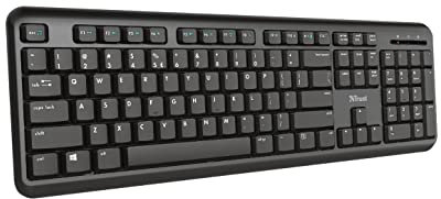 Trust TK-350 Silent Wireless Keyboard Spill-resistant RF inc USB Nano Dongle