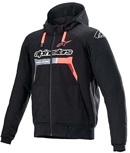 Alpinestars Chrome Ignition Hoodie – Aramidverstärkt – Schwarz – Schutz für Stadtfahrer