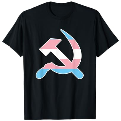 Camisa transgénero con símbolo de martillo y hoz de comunismo Camiseta