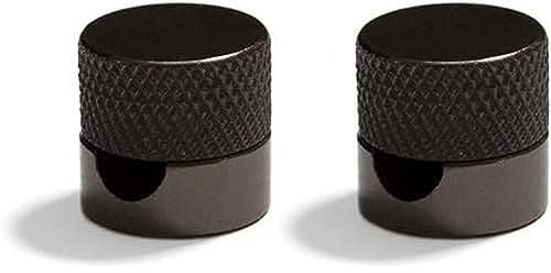 2 Pezzi - Sarè Fissaggio a Parete, passacavo in Metallo per Cavo Tessile - Nero Perla