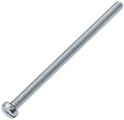 AERZETIX - C60131 - Satz von 20 Metallschrauben mit zylinderkopf M3x50 mm mit S-schlitz - verbindungsbolzen - DIN 84 - härte 4.8 - aus verzinktem stahl - silberfarben