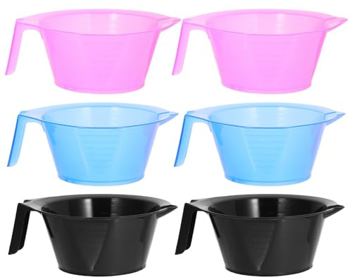 LALAFINA Hair Dye Bowl Transparent 2.6 Inch Salon Hair Color Mixing Bowl with Measurement Scales for Precise Dye Mixing and Highlighting
