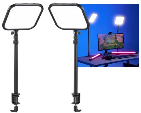 GODOX ES30 35w E-Sport LED Video Light Streaming Kit CRI TLCI 96+ 2800-6500K Tabletop Bicolour Studio Light LED Panel Continuous Lighting Live Stream Video Conference Stop Motion Vblog Photography