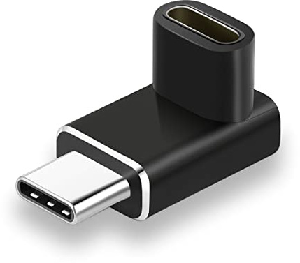 Thsucords Adaptateur coudé USB C 90 Degrés, Haut et Bas PD 100W 20Gbit/s USB Type C 3.2 Gen2 Mâle vers Femelle Extension vidéo 4K pour Steam Deck, Switch, MacBook