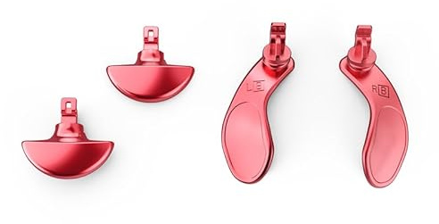 Ceozon Back Paddles for Ps5 Edge Controller Replacement Accessories 4 PCS Metal Back Buttons Paddle Red