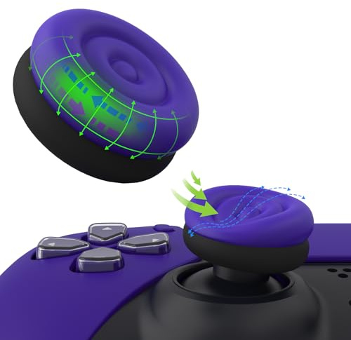 PlayVital Thumbstick Caps für PS5/PS4, für Xbox Series X/S | für Xbox One, für Elite Series 2, für Switch Pro Controller, Stick Aufsätze, Joystick Kappen Zubehör, Galaktisch Lila&Schwarz