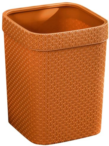Cabilock Rubbish Bin Kitchen Smart Trash Can Plastic Waste Can Waste Paper Holder Imitation Rattan