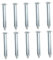 MUCKLILY 10Pcs Heavy Duty Expansion Bolts,Wall Anchor Bolts, Ground Lock Screw Asphalt Bolts Expansion Bolts Bolt Sleeve Anchor Bolts, Screw Bolts, Heavy Duty Concrete Masonry Brick Wall Fixings