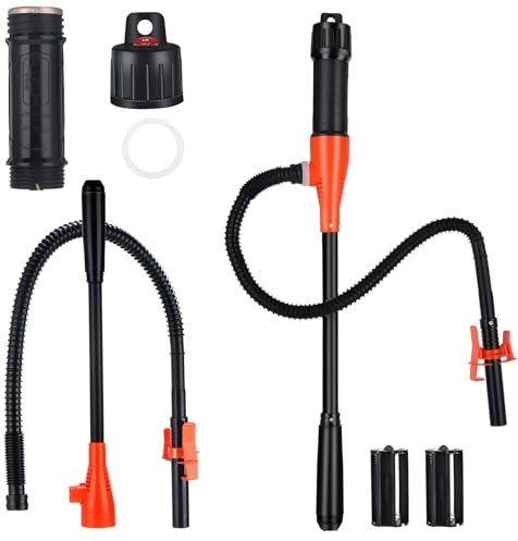 WiMas Batteriebetriebene Flüssigkeitstransferpumpe Tragbare Kraftstoffpumpe Handgehaltene elektrische Flüssigkeitssiphonpumpe, Transferpumpe für Kraftstoff Öl Gas Flüssigkeiten Wasser Fischtank