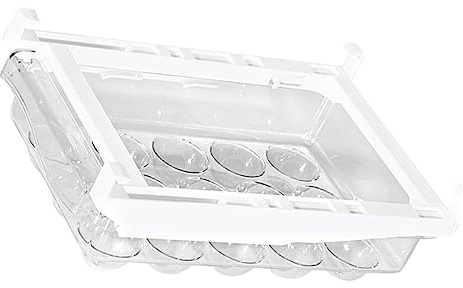 Amosfun Contenitore Materiale Grande e Frigorifero Uova per Capacità Urti Abs Pet, Organizzatore che Previene Rotture delle Cucina e Casa