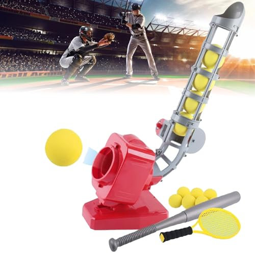 Baseball Tennis Pitching Machine - Automatic Ball Launcher, For Kids And Adults, Outdoor Sports Game Trainer, With Self-Motion Pitcher Technology