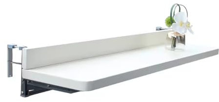 Klappbarer Balkon-Hängetisch für den Außenbereich, multifunktional, höhenverstellbar in 2 Positionen, für Deckgeländer, Beistelltisch, Länge 100 cm, verstellbare Haken für den Balkon, platzs