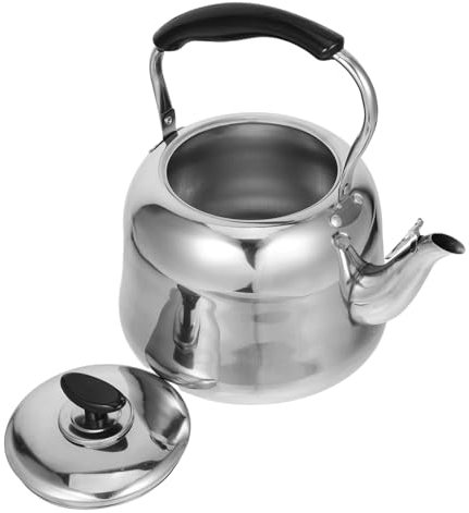 FIXOSHEE Bollitore Con Fischio in Acciaio Resistenti Da Piano Cottura Per Acqua Calda Capacità Impugnatura Ergonomica Compatibile Con Fornelli a Induzione Elettrici e a Gas