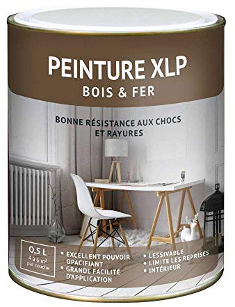 PEINTURE INTÉRIEURE BOIS ET FER - PEINTURE XLP-Gris Anthracite RAL 7016-Mat-Bidon de 0,5 L