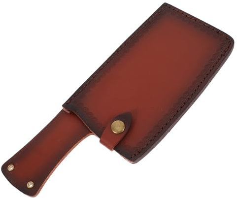 iplusmile Funda Portátil Cuchillos Artificial de Cocina para Cuero Marrón Protectora y Soporte para Almacenamiento, Adecuado para Uso Diario Hogar