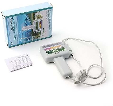 Medidor de agua PH y CL2 para piscinas, spas y acuarios, probador digital de agua con pantalla grande, diseño compacto y ligero