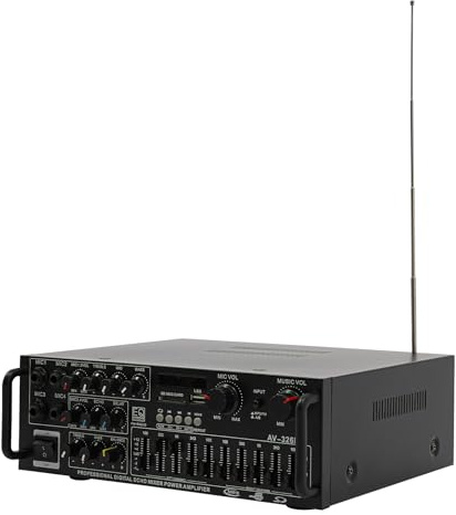 Amplificatore HiFi Stereo AV-326BT Stereo Amplificatore 200W + 200W 20KH-20KHZ 2 Canali Bluetooth Stereo Amplificatore Audio Ricevitore Scheda SD USB Flash Drive Bluetooth, Porta MP3