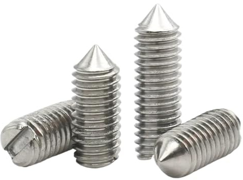 10 teile/los M1.6 M2 M2.5 M3 M4 M5 M6 A2-70 304 Edelstahl Schlitzkopf Konisches Ende Kegelspitze Madenschraube(5mm,M4 x10pcs)
