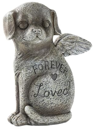 Generisch Pietre commemorative per cani, statua commemorativa in resina, pietra commemorativa per cani, statuetta senza , ornamento ricordo decorativo per caffè a casa, Bu
