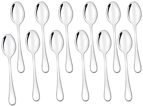 Wesdxc56 Demitasse Espresso Spoons Set of 12, Mini Coffee Spoon, 18/10 Stainless Steel Small Spoons for Dessert, Tea, Appetizer, 4.7