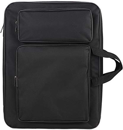 LONTG A3 Sac à Dessin en Toile Imperméable Multifonction Portfolio Bandoulière Grande Capacité Sac de Beaux-Arts Portable Porte-Documents Cartable pour Planche à Dessin Croquis Art