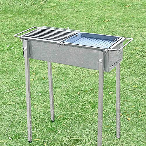 MYAOU BBQ Grill 304 Edelstahl Holzkohlegrill Außengrill Grill Verdickte & Langlebige Tischplatte Camping Picknick Grill Rack