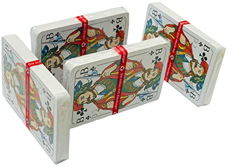 Ass Altenburger Spielkarten Skatspiel Skat Kartenspiel 32 Karten Französisches Bild 4er Pack