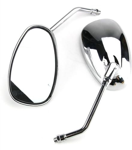 Motorradroller Spiegel Für 10 Mm Chrom Chopper Motorrad Rückspiegel Motorradspiegel